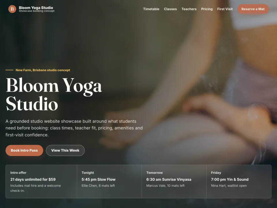 Yoga Studio template